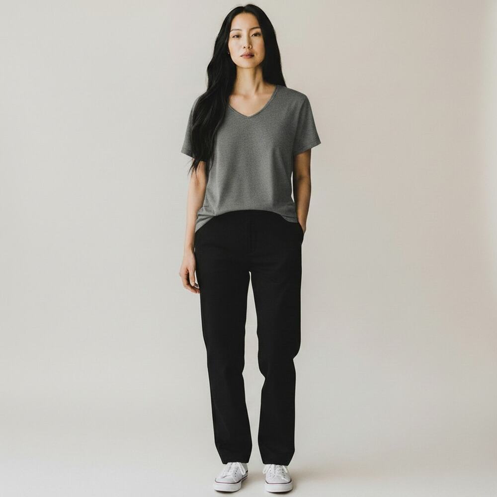 NWT Soya Concept Green V Neck Short Sleeve Linen Blend Top #1753 Size SMALL